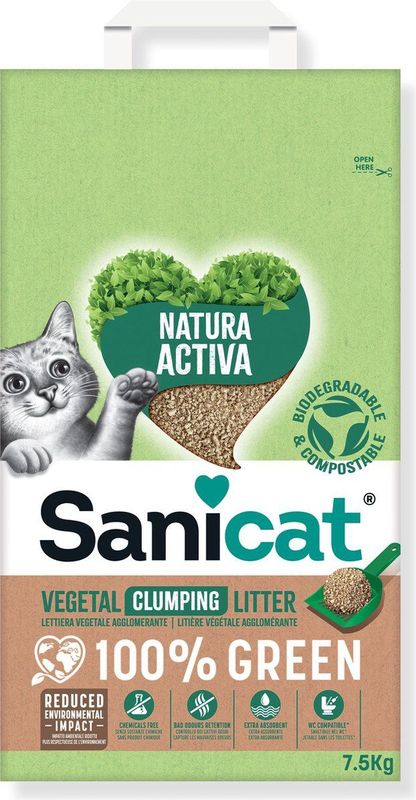 Sanicat - Natura Activa - Kattenbakvulling Klontvormend - 7.5 kg
