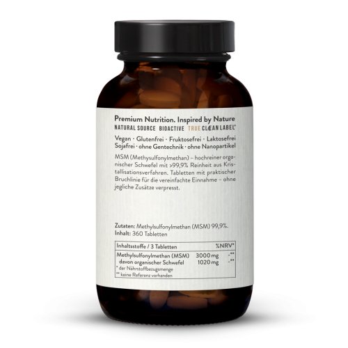 Sunday Natural Products MSM1000 360 Tabletten