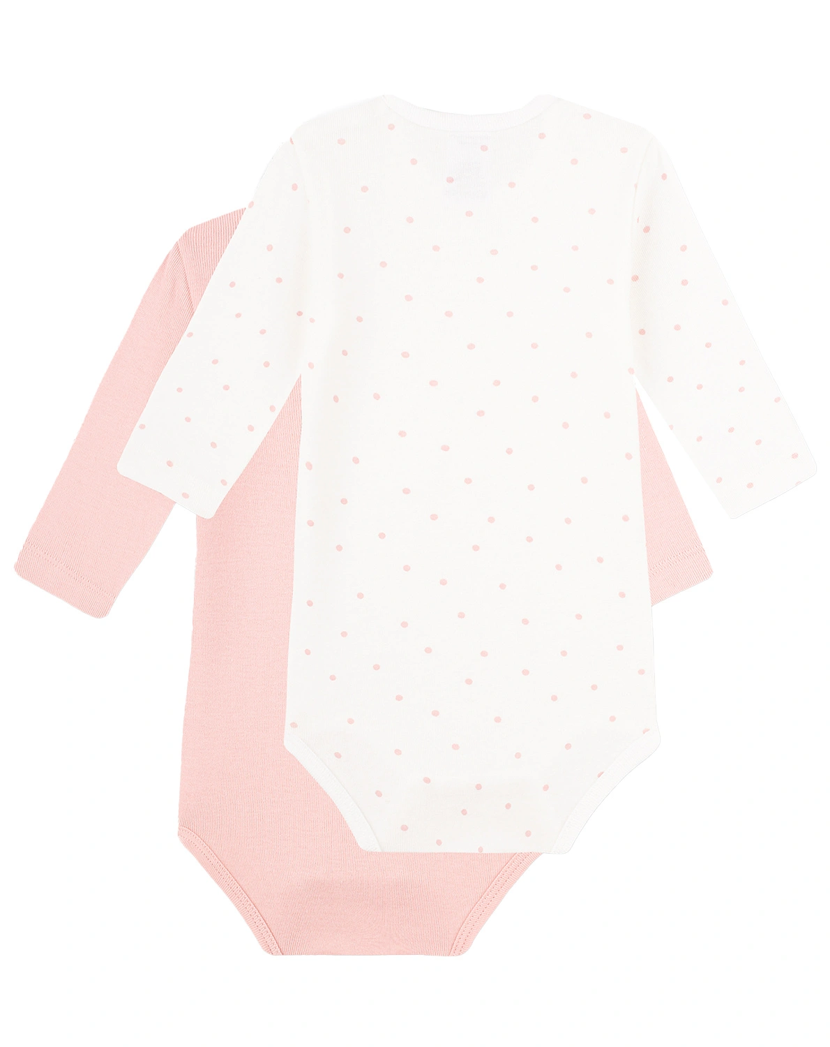 Langarm-Body NEW DOTS 2er-Pack in white/silver pink