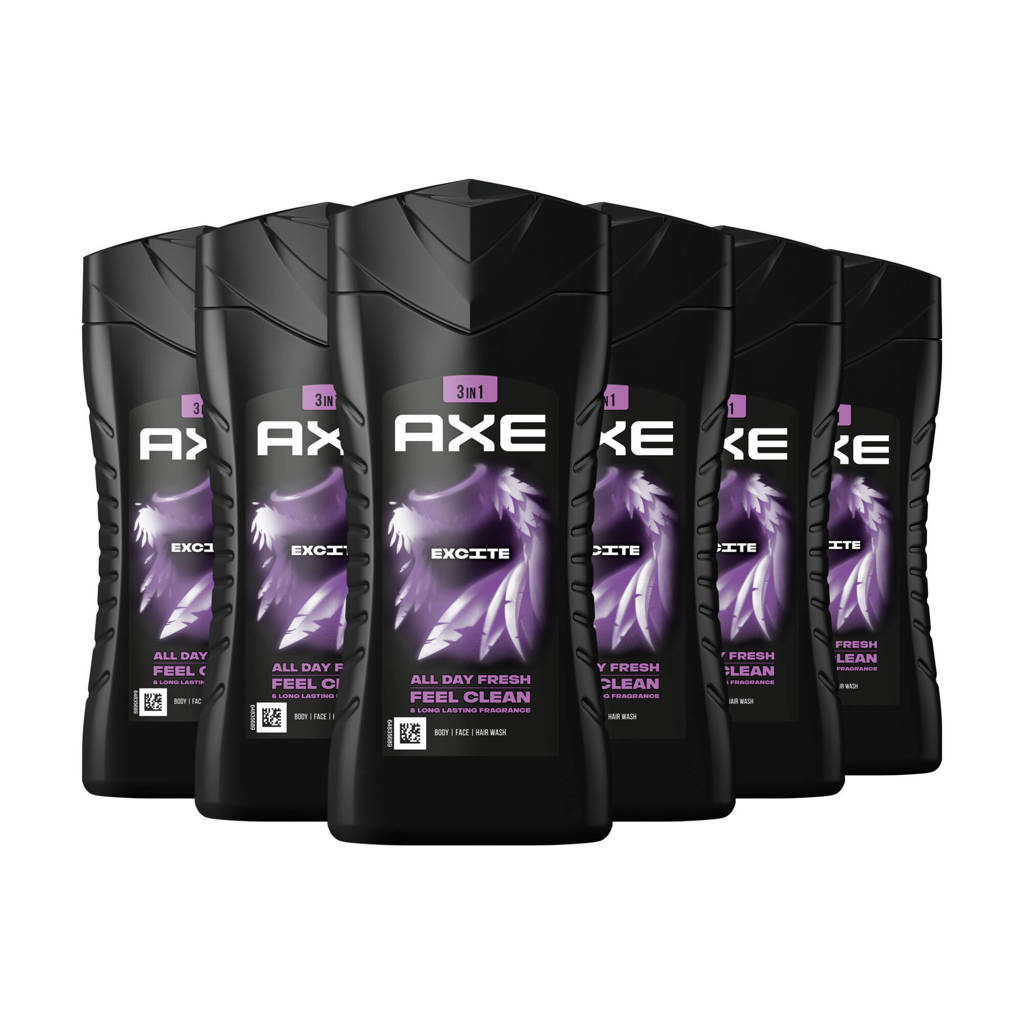 Excite 3-in-1 douchegel - 6 x 250 ml