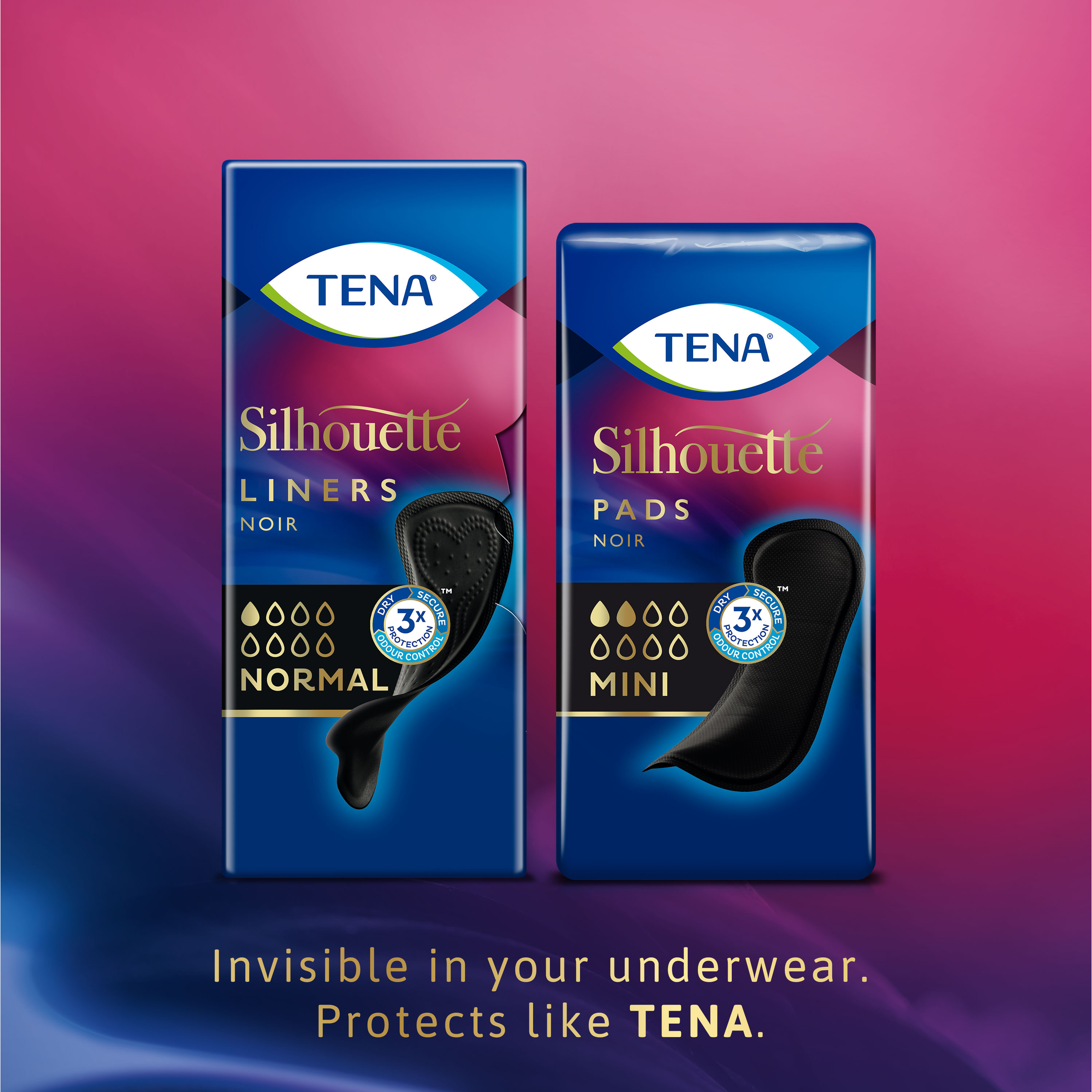 Tena Silhouette noir mini pad (18 stuks)