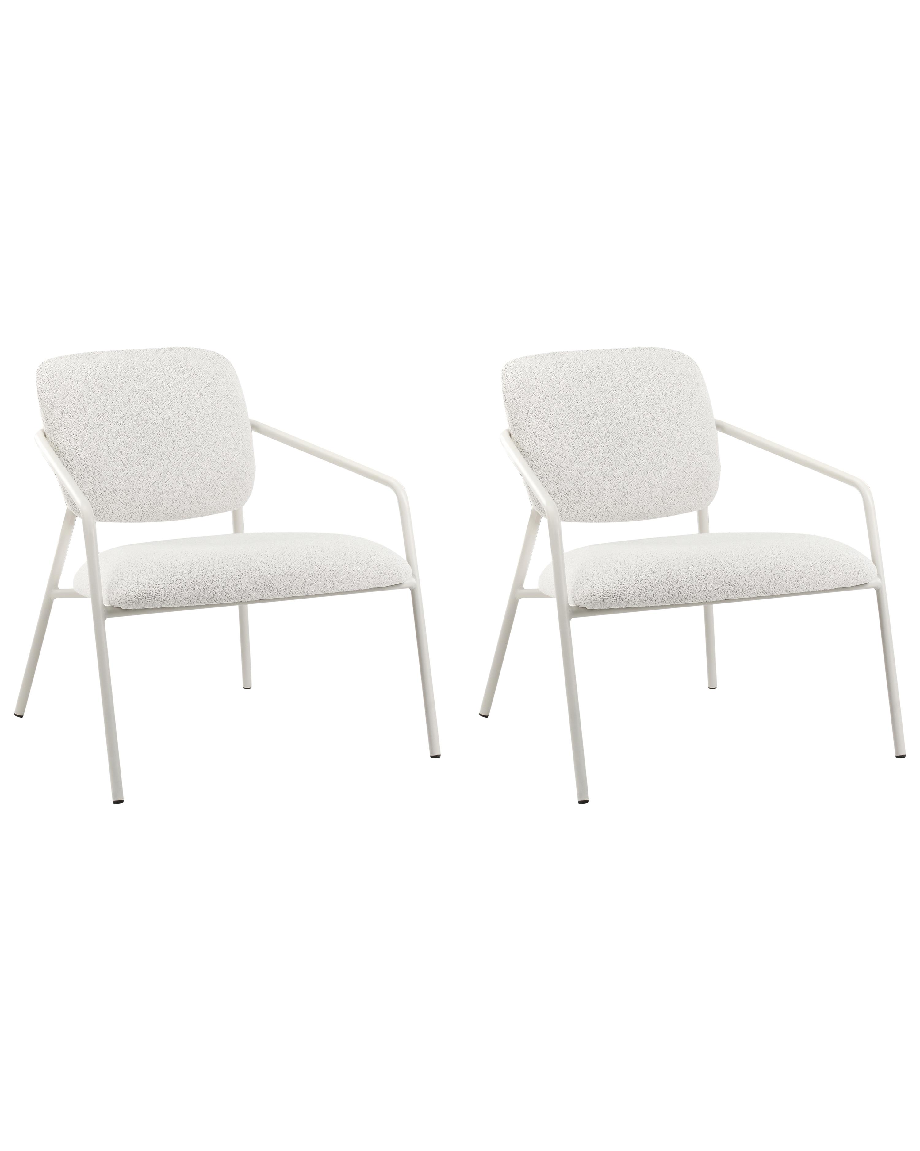 Set van 2 fauteuils LOA Stof Gebroken wit