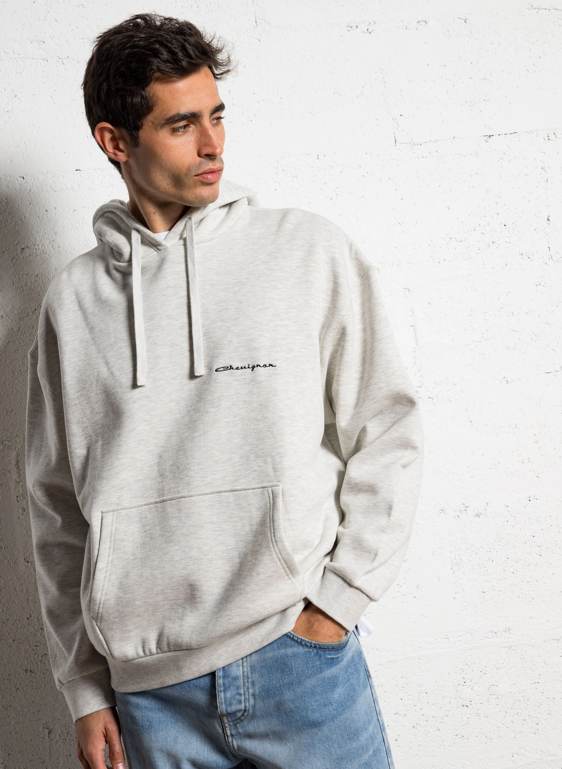 CITY - Sweat oversize en coton mélangé | Gris