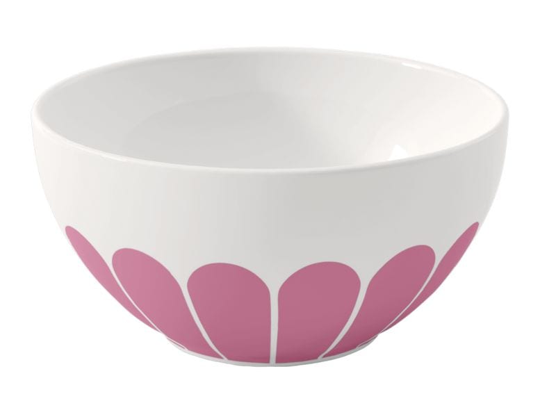 Villeroy & Boch Müslischale Fleur 4 Stück, Rosa Schale aus hochwertigem Porzellan