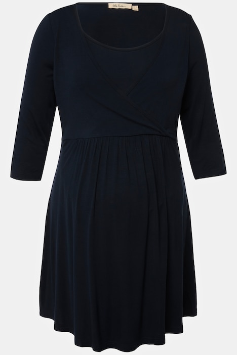 Bellieva Longshirt, Rundhals, 3/4 Arm, V-Ausschnitt