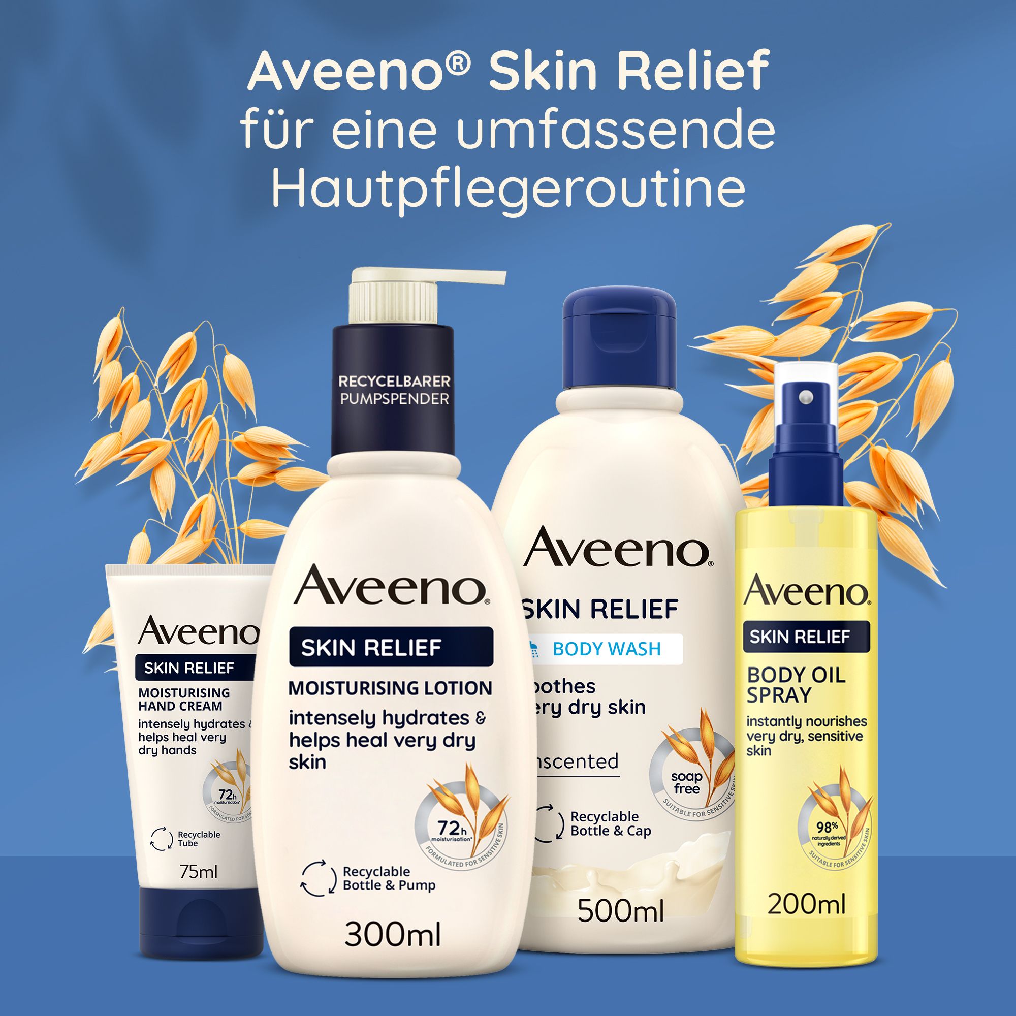 Aveeno Skin Relief seifenfreies Duschgel mit Hafer für sehr trockene Haut