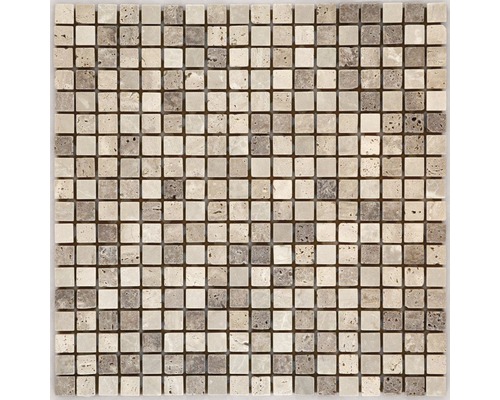 Natuursteenmozaïek Travertino beige 30,5x30,5 cm