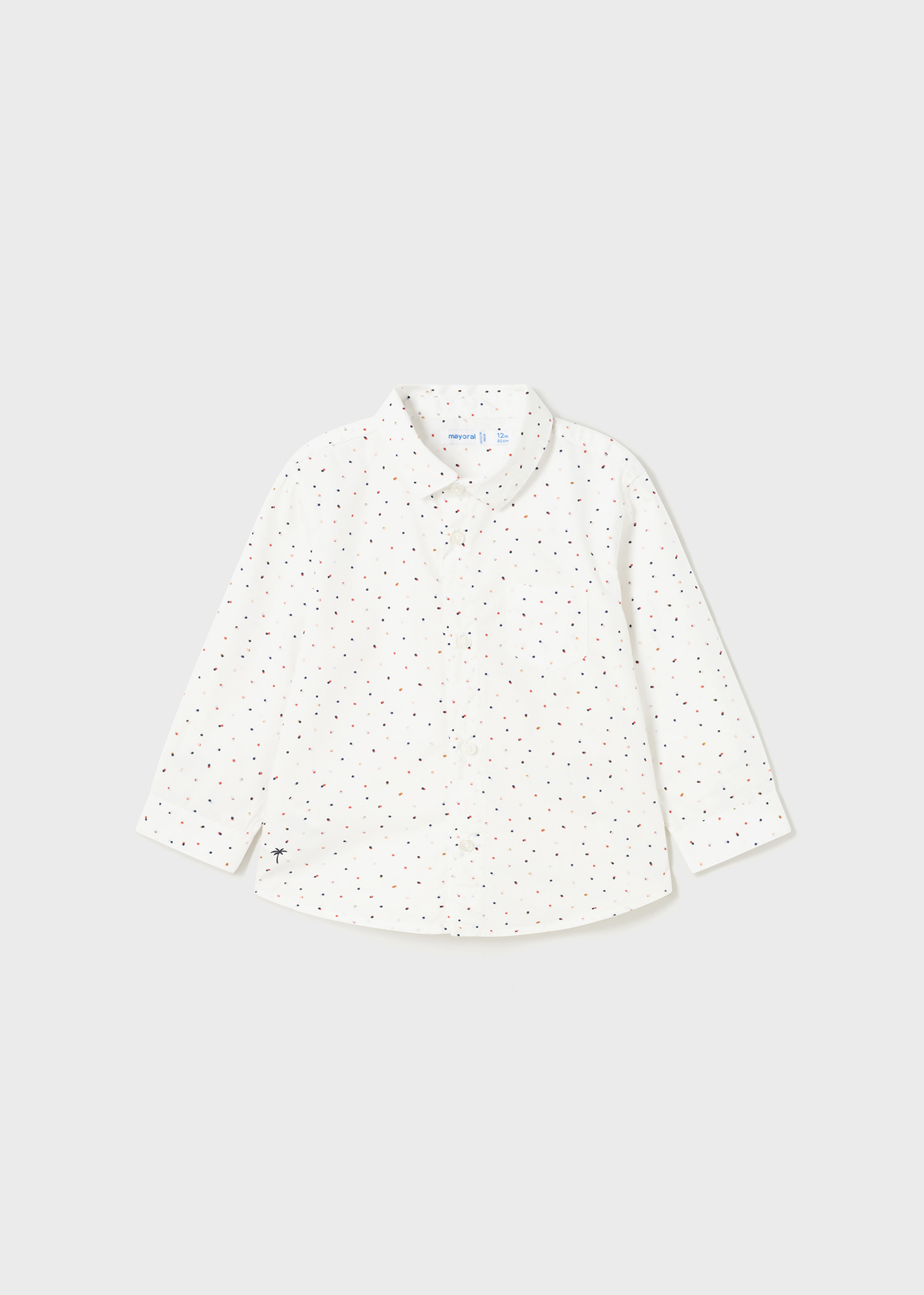 Camisa de manga comprida com estampa em algodão sustentável para bebê