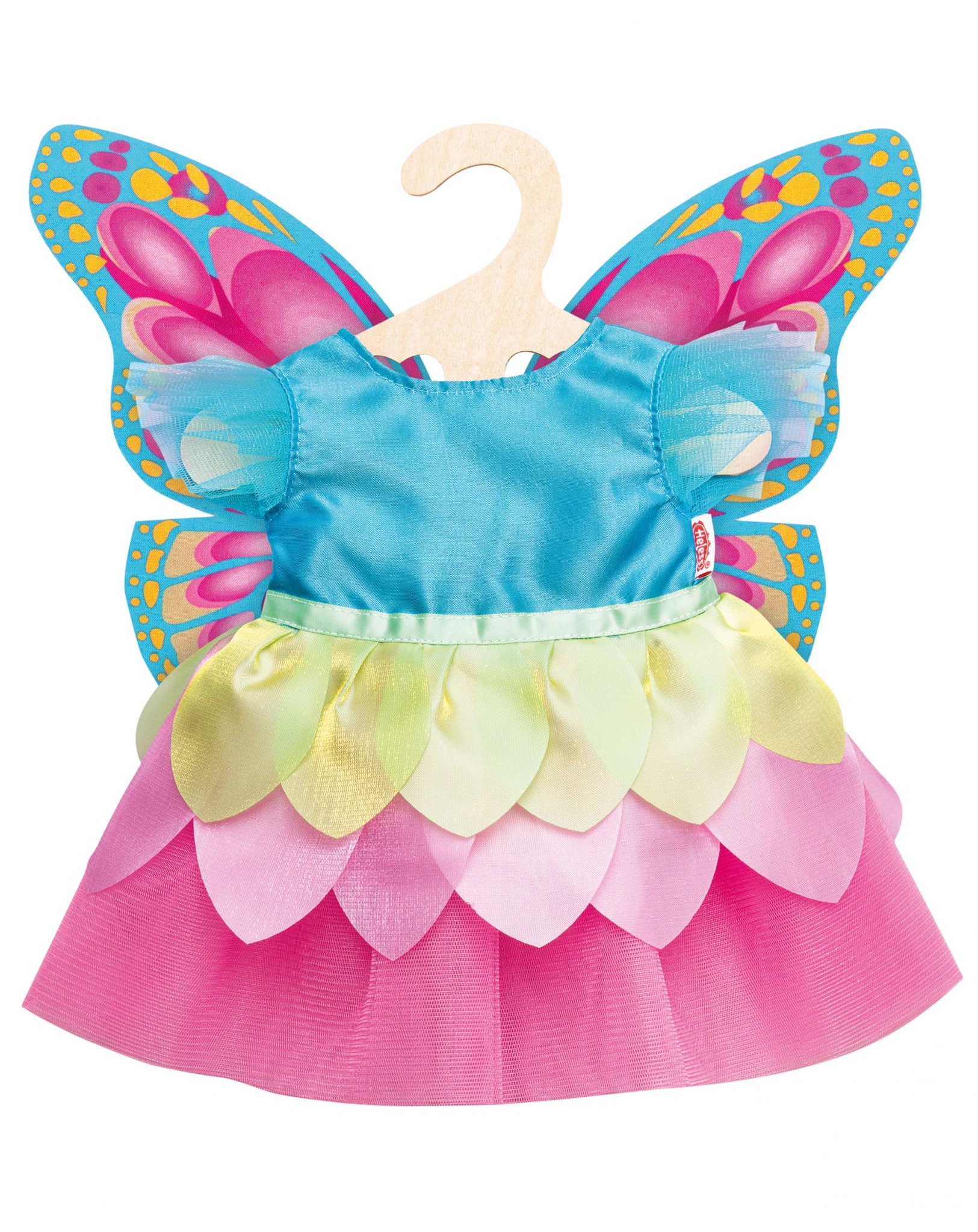 Puppenkleidung FEENKLEID SCHMETTERLING (35-45cm) in bunt