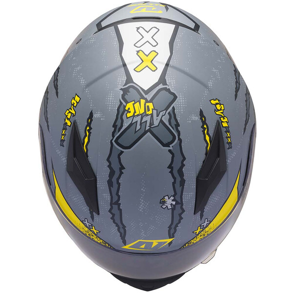 All One - Casque enfant Hyperion Kid Gris Clair / Gris Foncé / Jaune