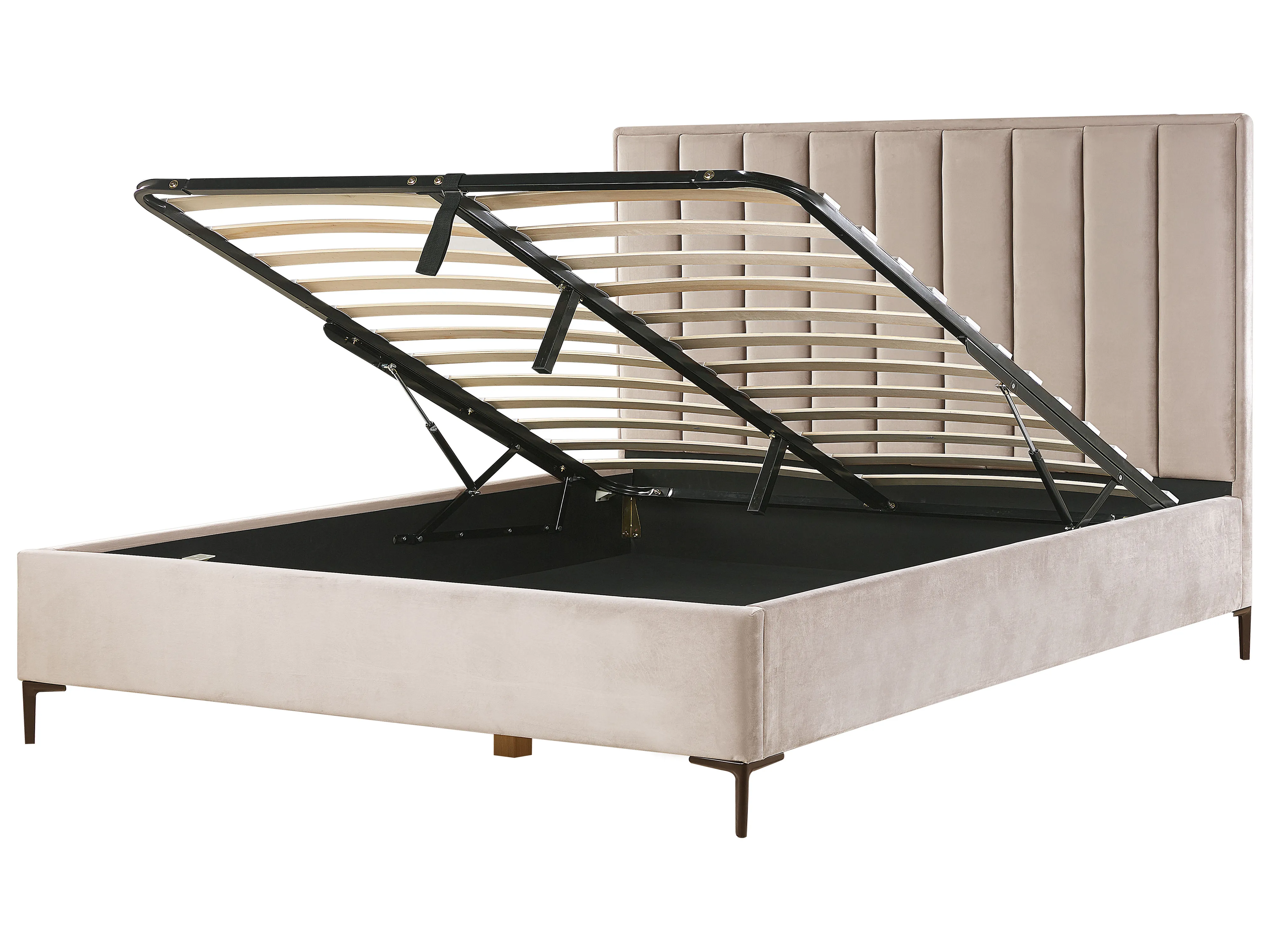 Slaapkamerset Fluweel SEZANNE 180 x 200 cm Taupe