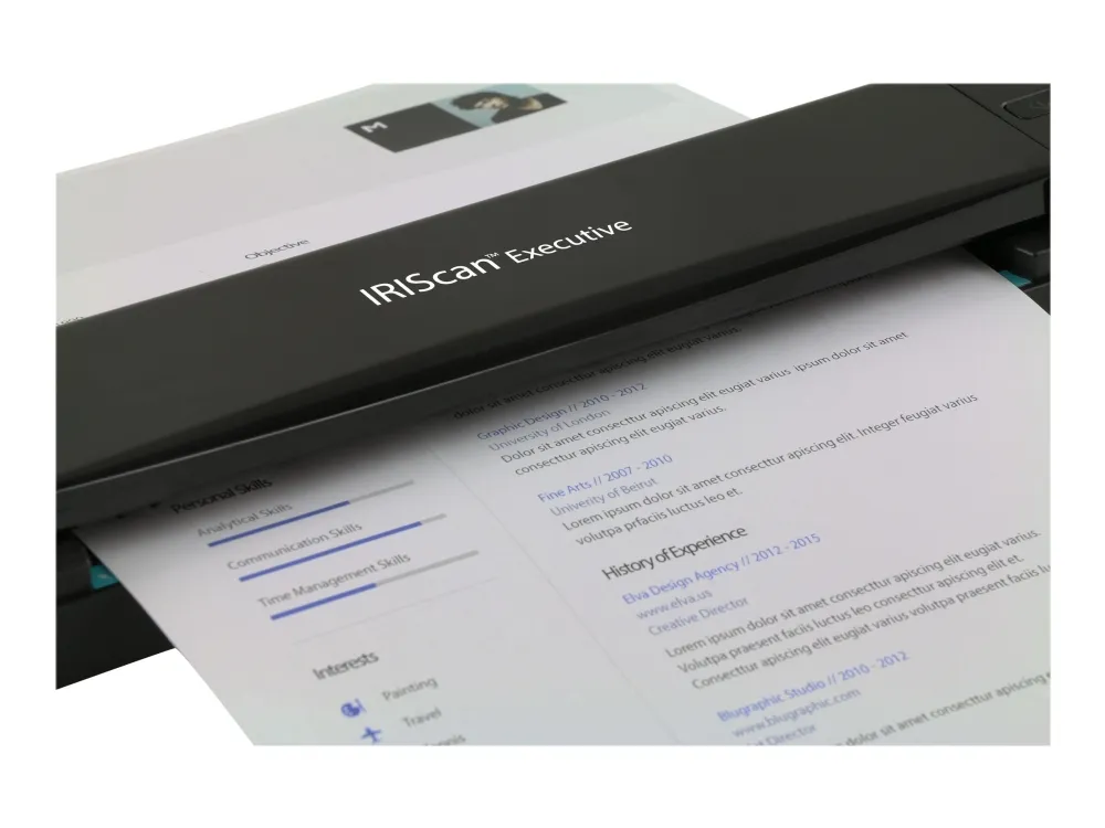IRIS IRIScan Executive 4 - Scanner med papirfødning - Dual CIS - Duplex - 216 x 813 mm - 600 dpi x 600 dpi - op til 100 scanninger pr. dag - USB 2.0