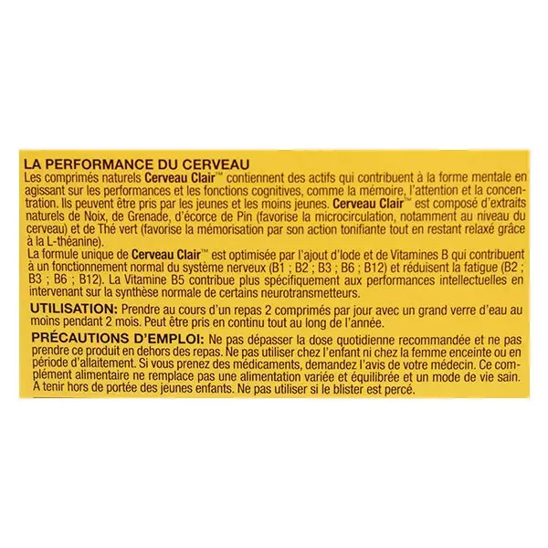 New Nordic Cerveau Clair 60 comprimés
