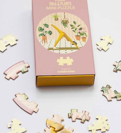 Vissevasse Puzzlespiel - Mini - 11x11 cm - Yoga & Pflanzen