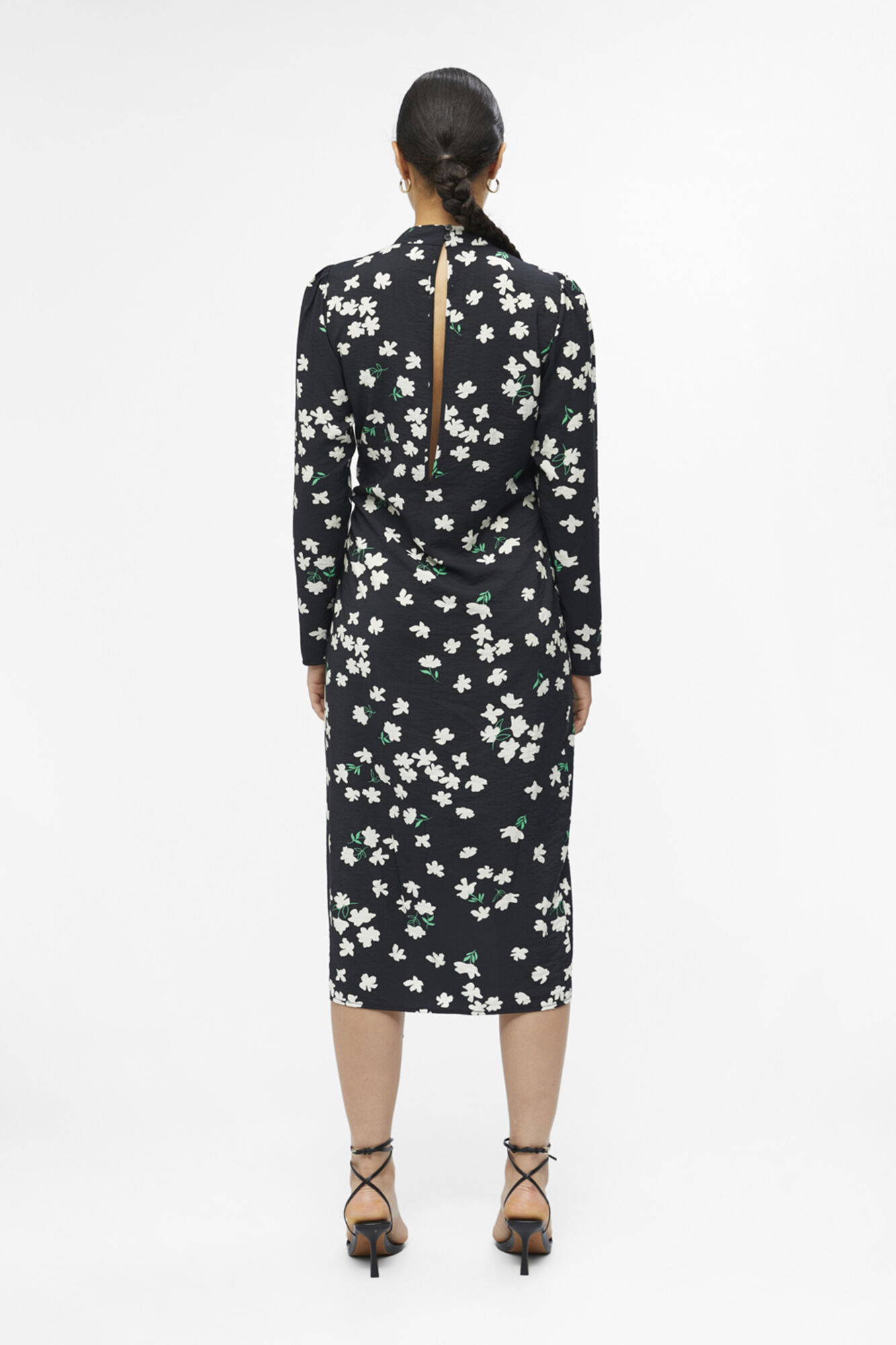 Vestido midi envelope - Preto