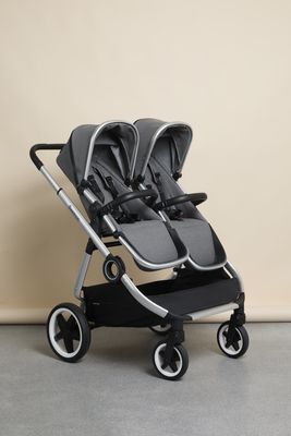 DEMOEKSEMPLAR Beemoo Pro Twin Søskenvogn, Grey