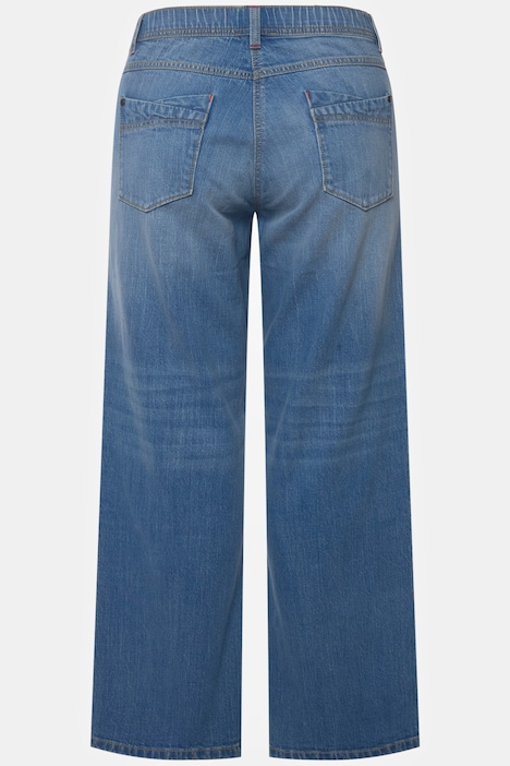 Jeans Mary, weites, gerades Bein, lange Schlitze