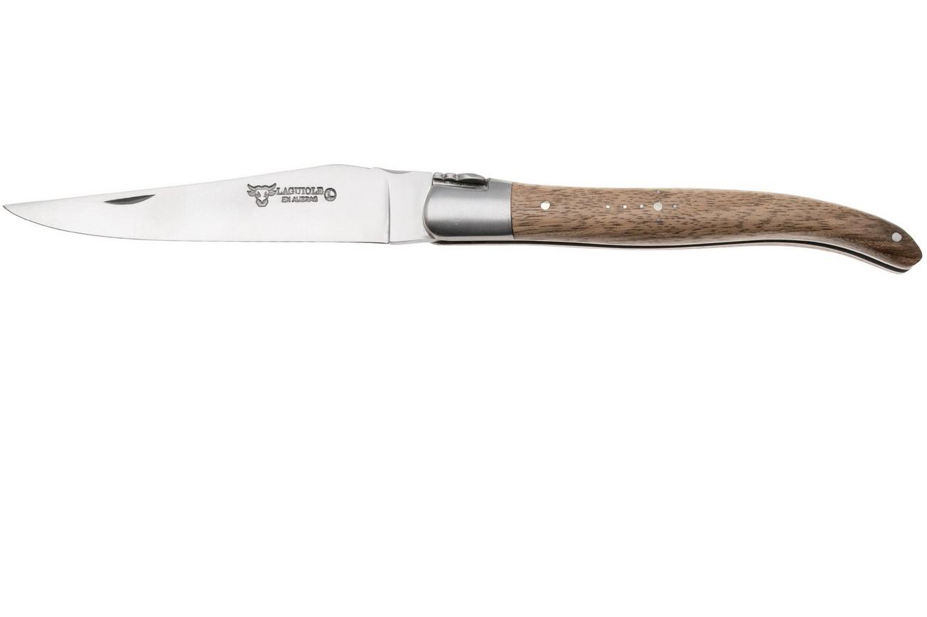 Laguiole en Aubrac Walnut, Matt Bolster, zakmes, 12 cm