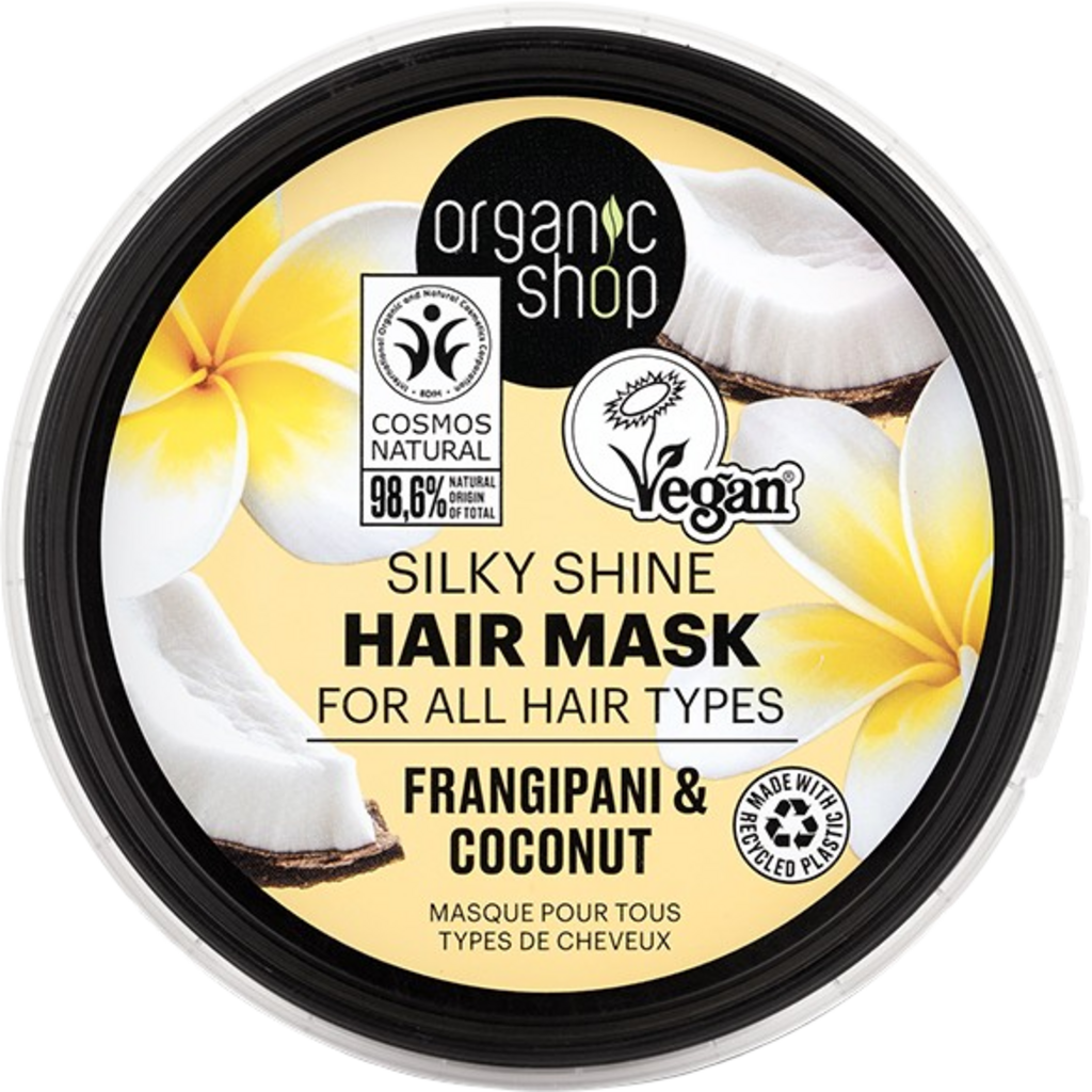 Organic Shop  Silky Shine Hair Mask Frangipani & Coconut, 250 ml