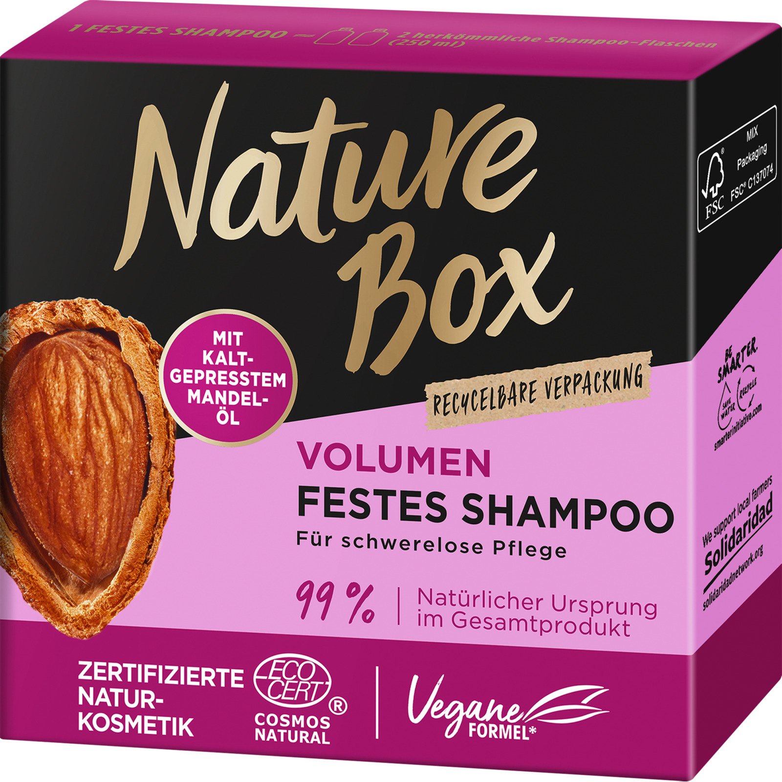 Nature Box Festes Shampoo Mandel 85 g