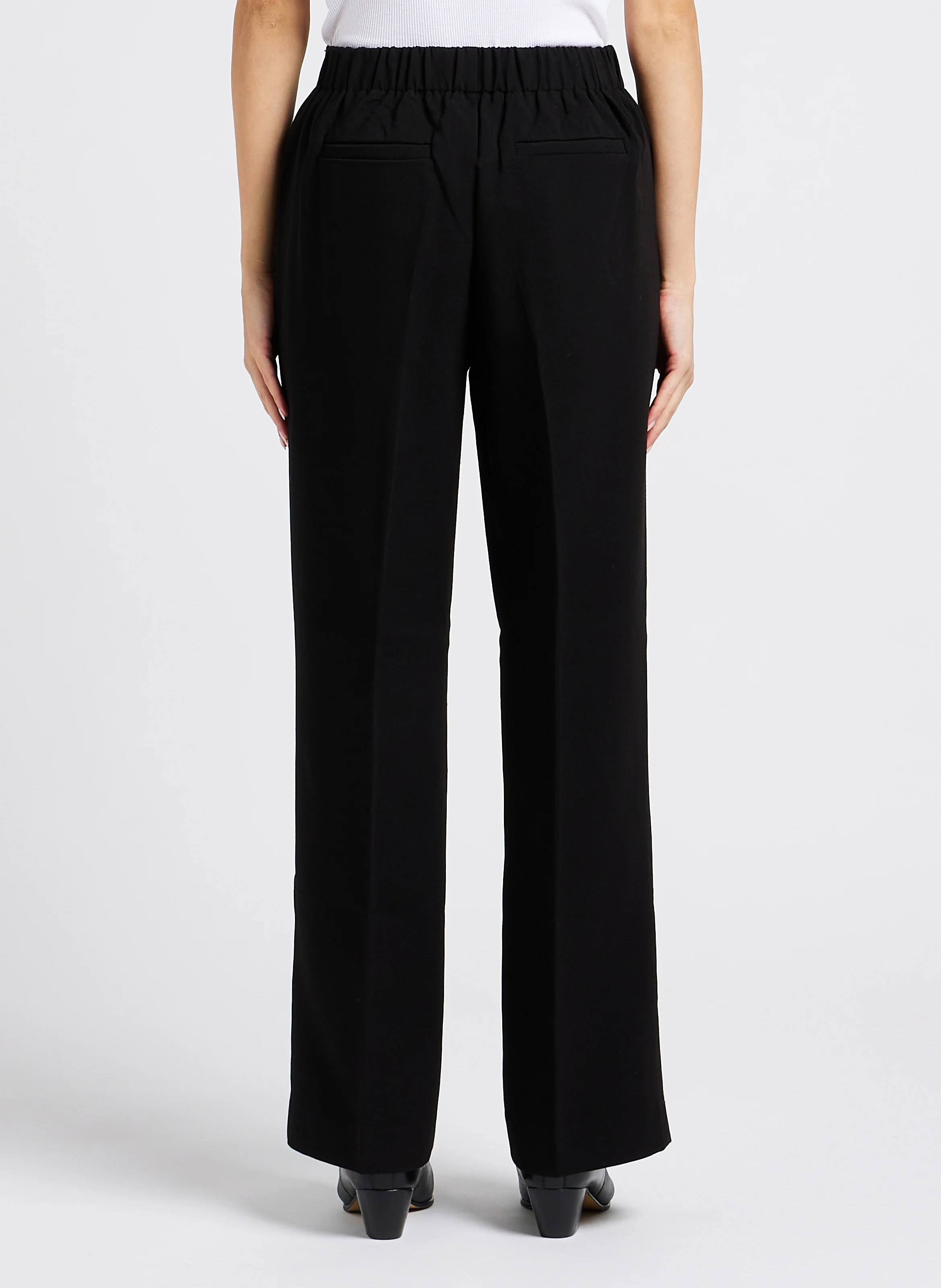 LOGAN - Pantalon droit taille haute | Noir