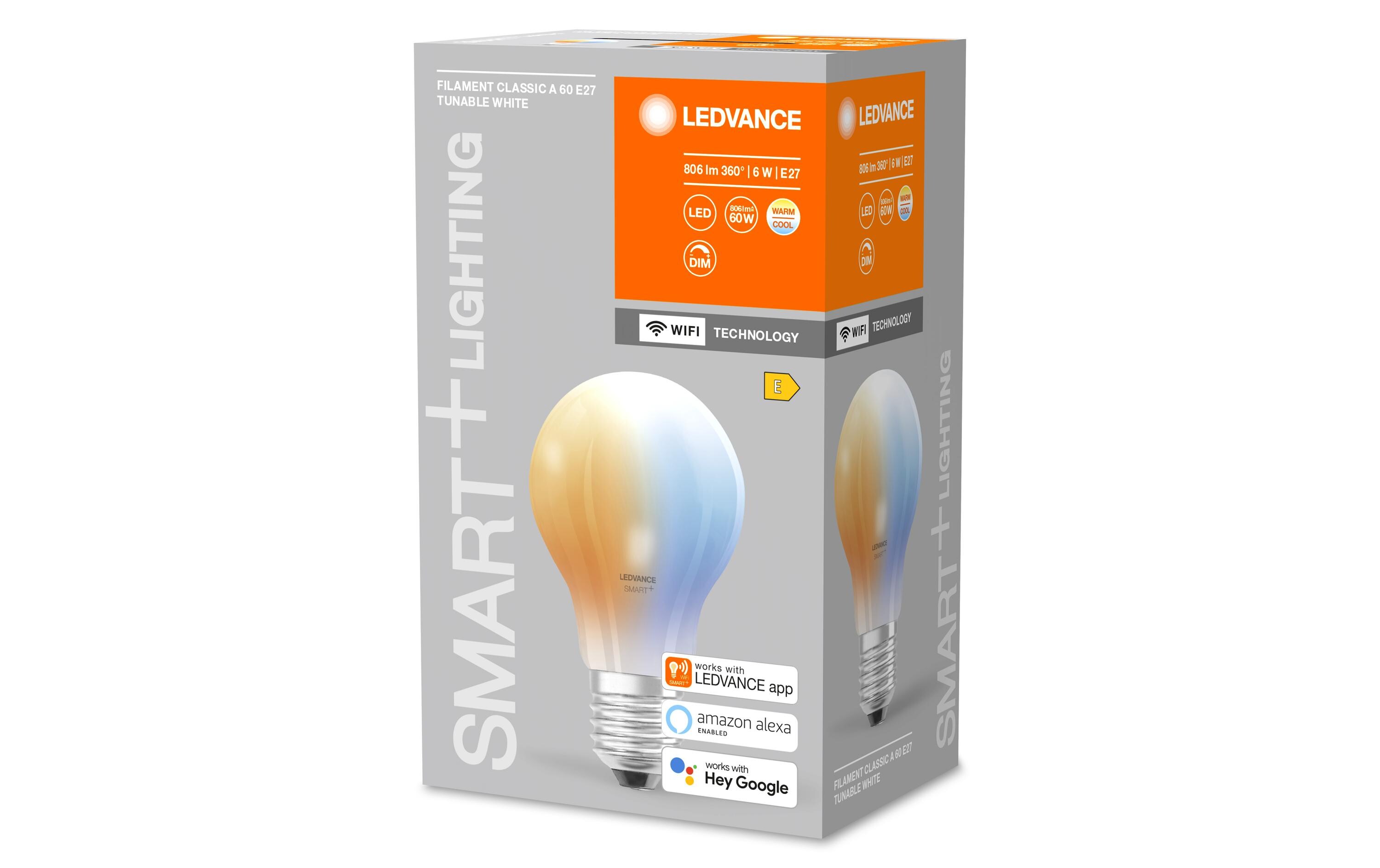 Leuchtmittel Smart+ Classic, Filament, 6W, E27, WiFiSmart Leuchtmittel mit WiFi-Technologie