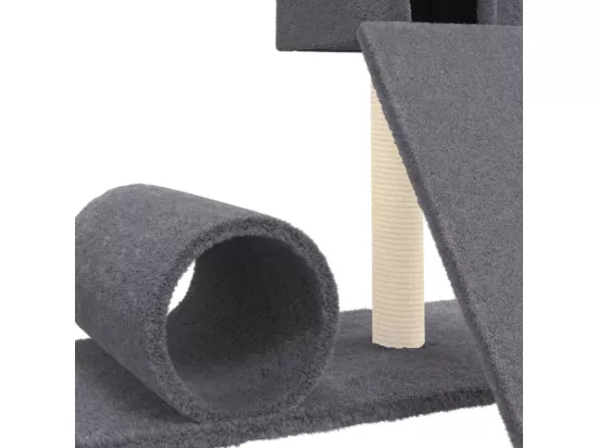 Arbre à chat avec griffoir en sisal Gris foncé 59 cm
