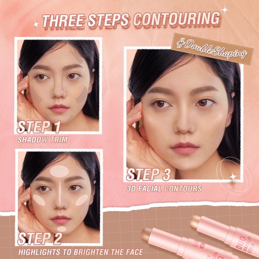 PINKFLASH - Duo Make-up Stick - 3 Kleuren HS