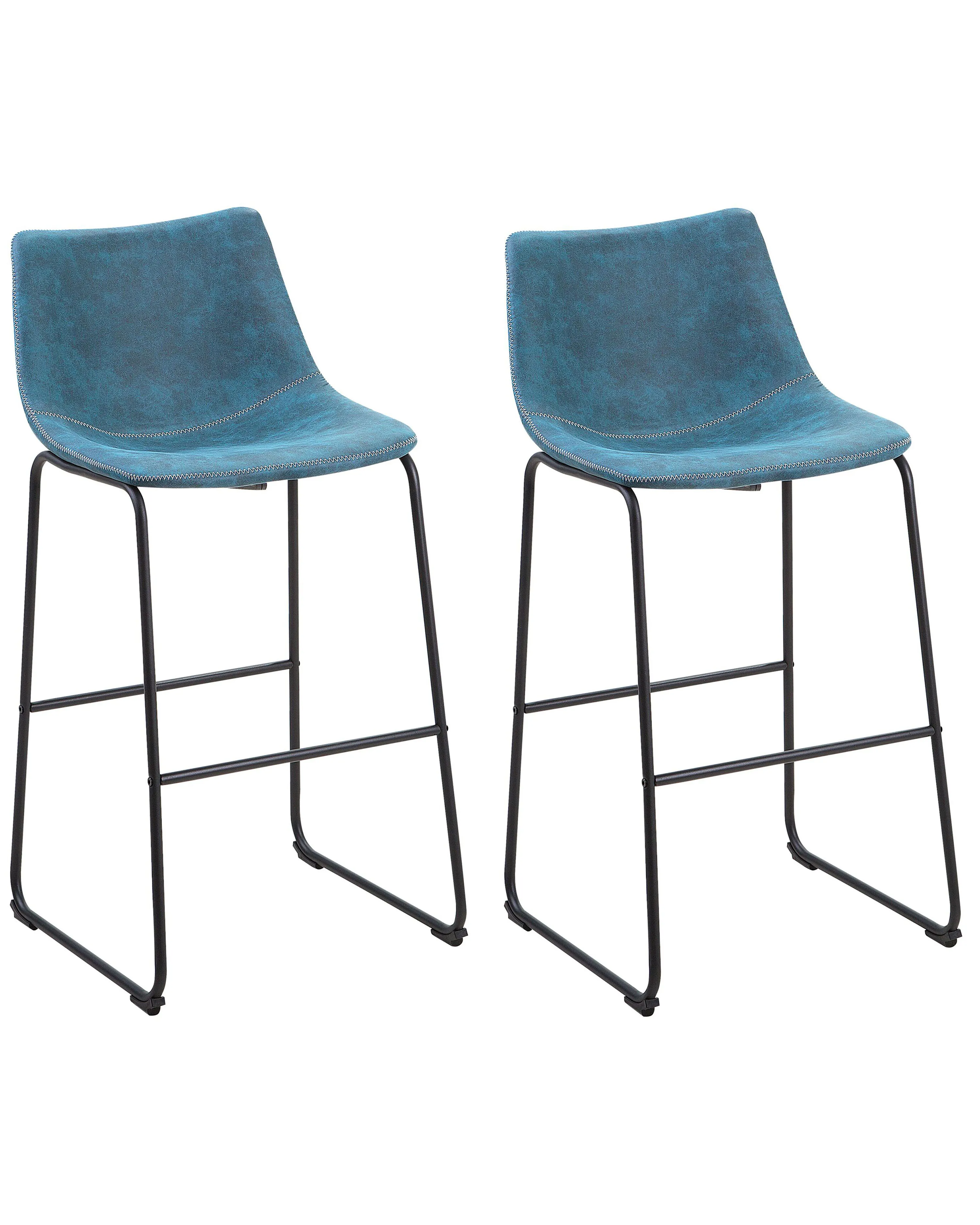 Set van 2 barstoelen FRANKS Zeeblauw