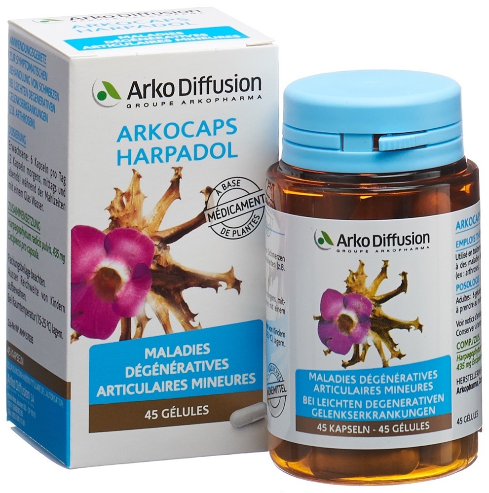 ARKOCAPS Teufelskralle<br>45 Stück, Dose, Hartkapsel, pflanzlich
