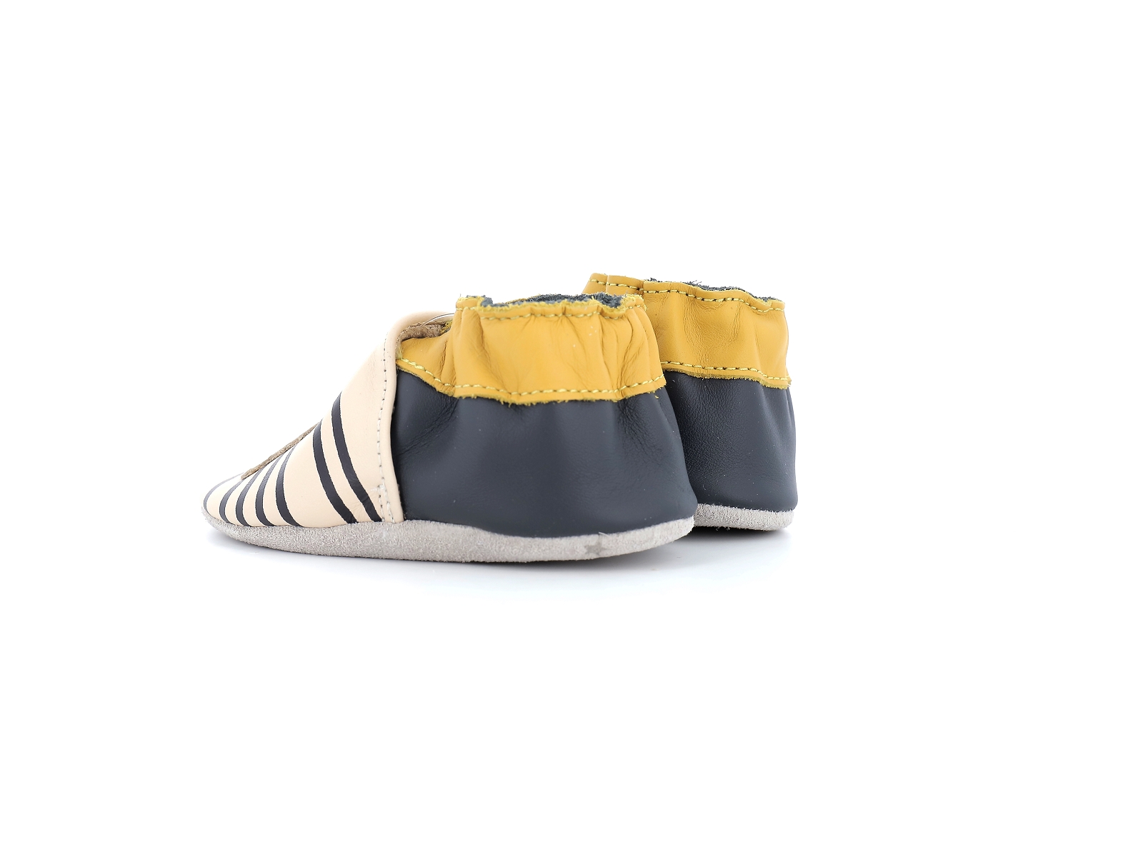 Robeez-NAVAL OFFICER Cuir Beige Marine