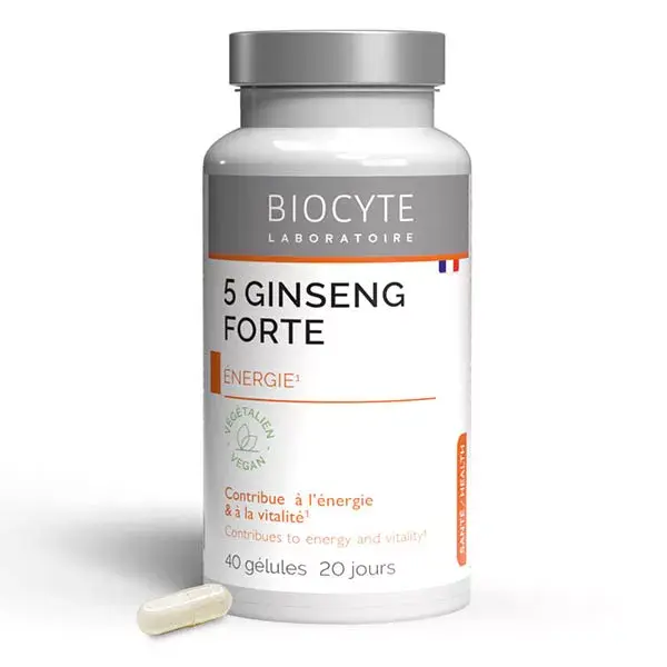 Biocyte 5 Ginseng Forte Energia e Vitalidade 40 Cápsulas