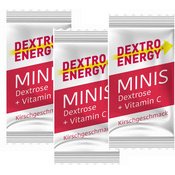 Dextro Energy Minis glucose, une boîte ronde transparente