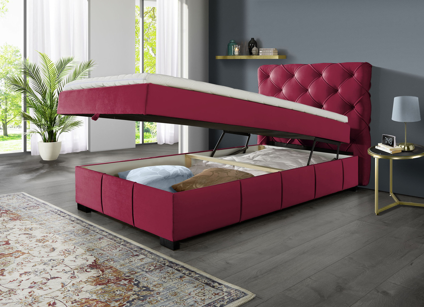 Boxspringbett mit Kaltschaumtopper