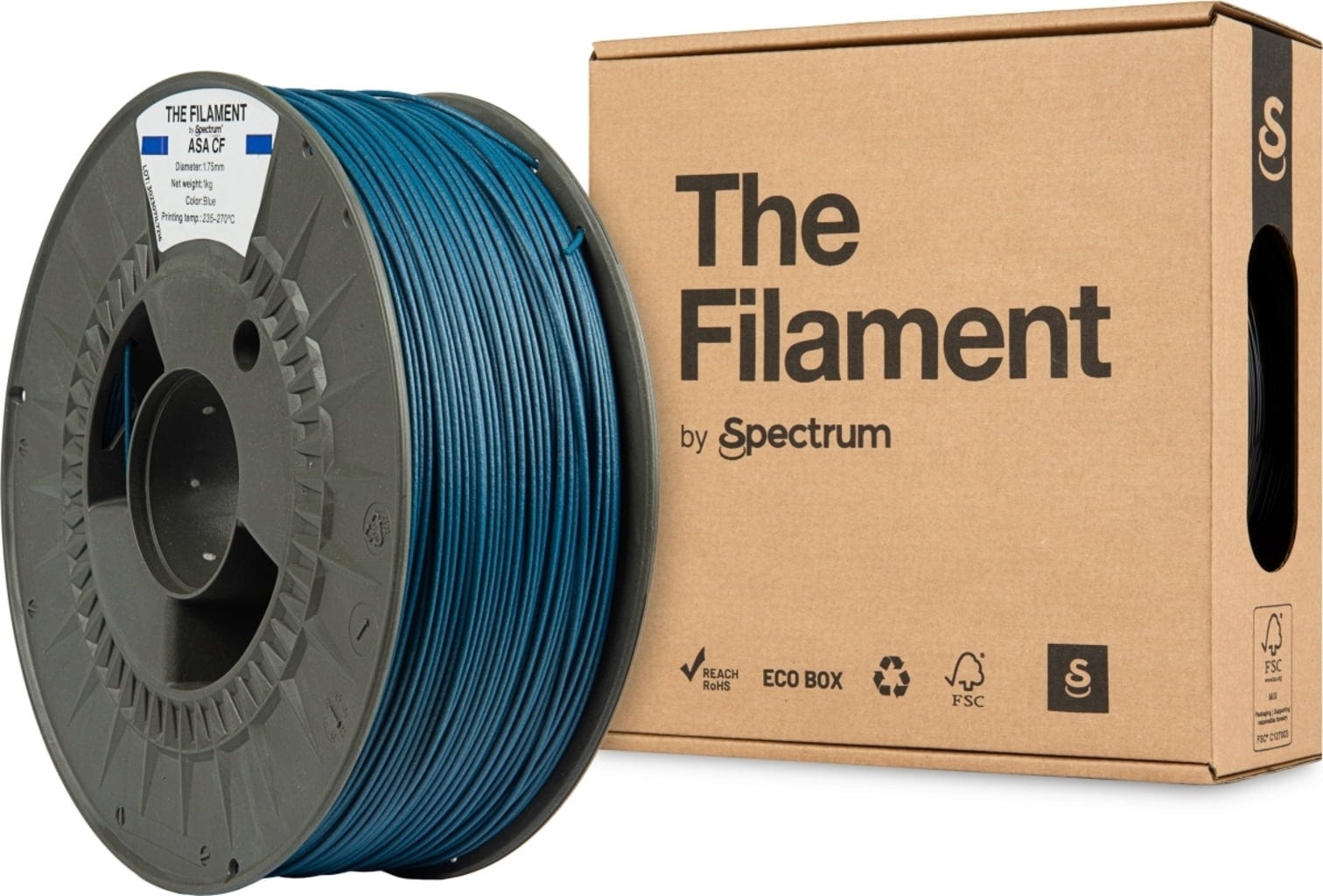 The Filament  ASA CF Blue, 1,75 mm / 1000 g    Witterungsbeständiges ASA mit Carbonverstärkung in Blue