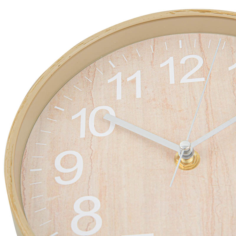 Horloge murale imitation bois