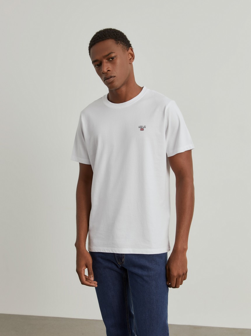 T-shirt básica de algodão