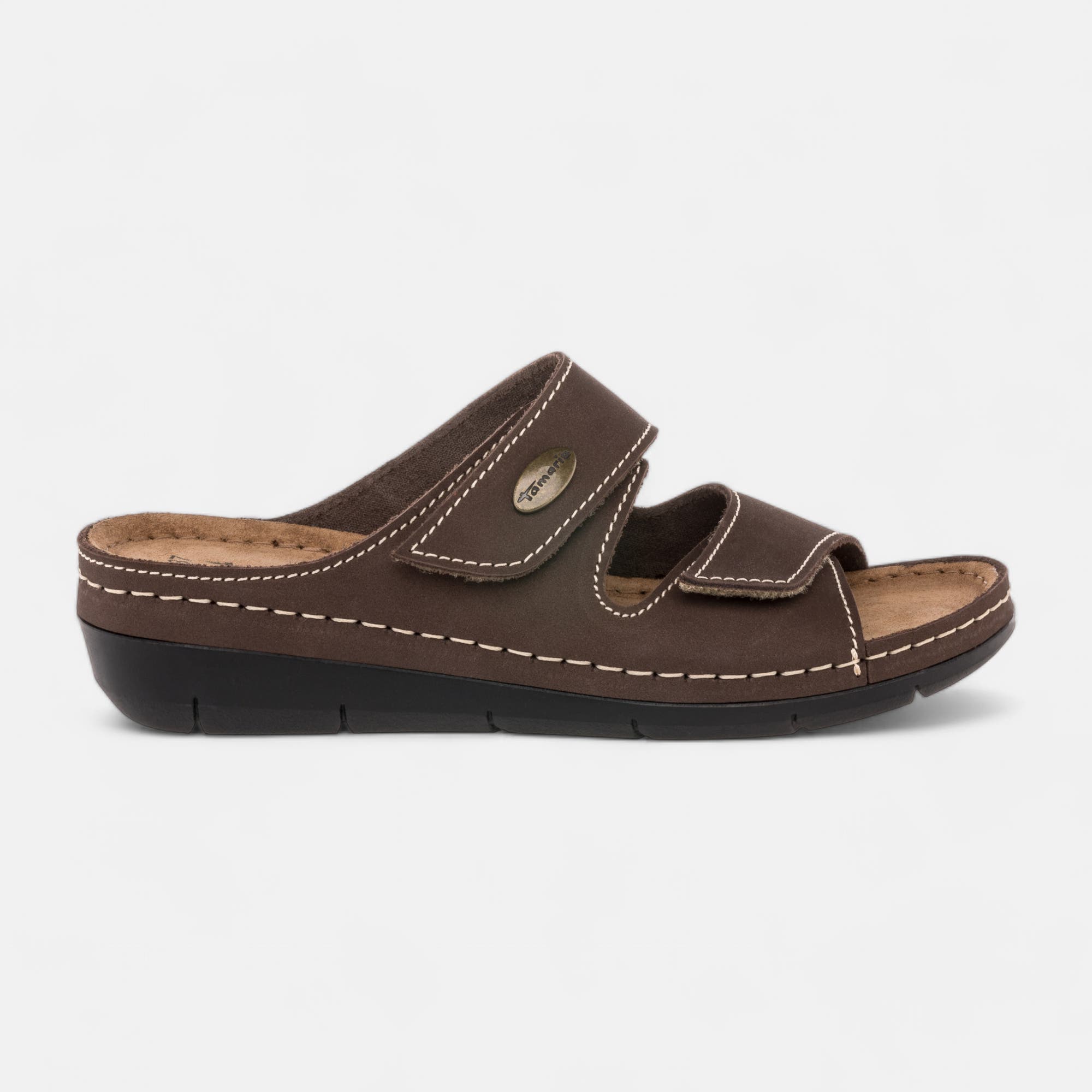 Chaussures confort paramédical Femme en cuir marron