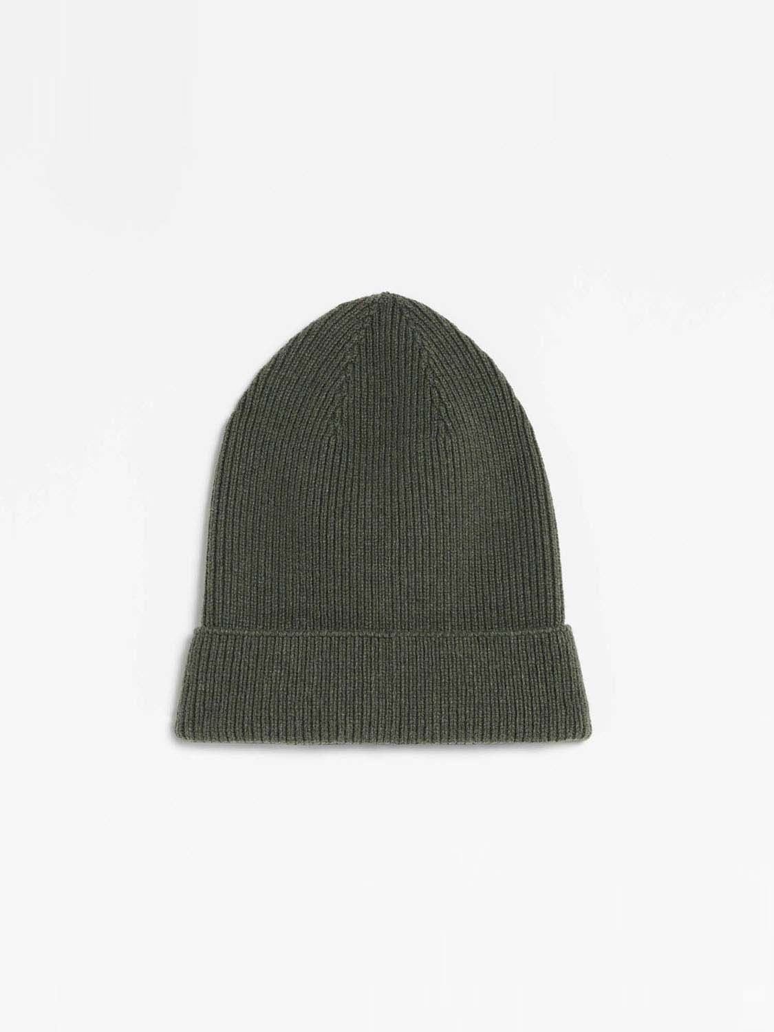 Bonnet Mixte Fabriqué en France Laine et Cachemire Kaki