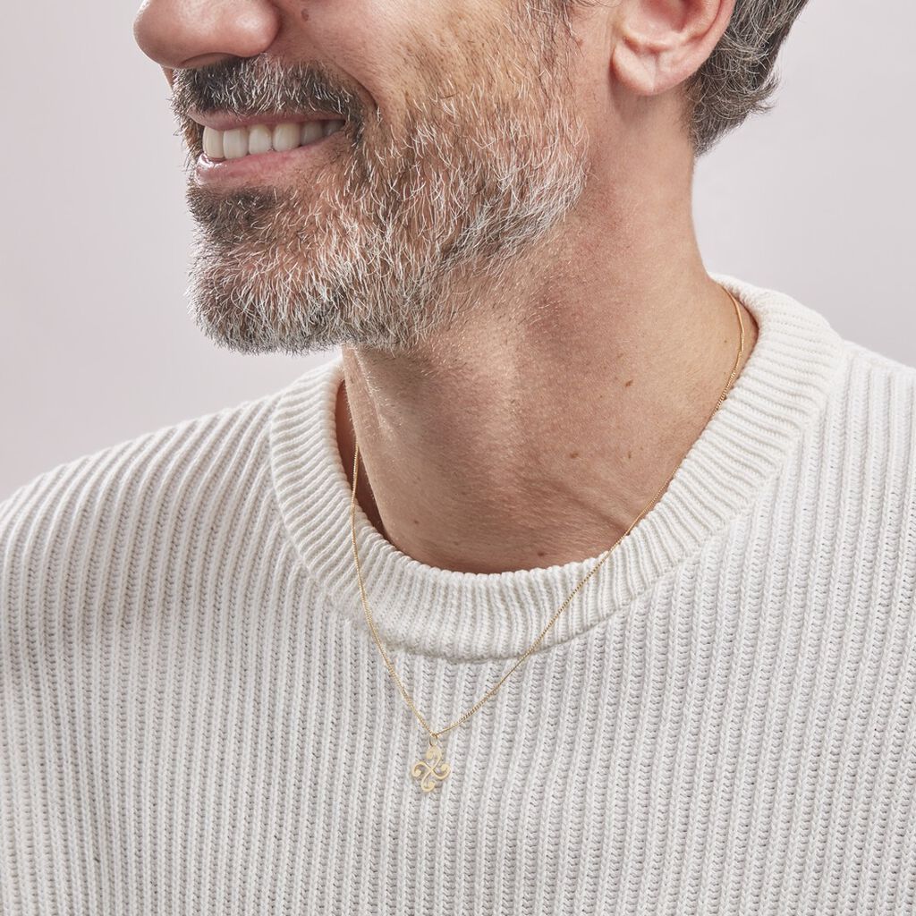 Pendentif Cobeia Croix Basque Or Jaune