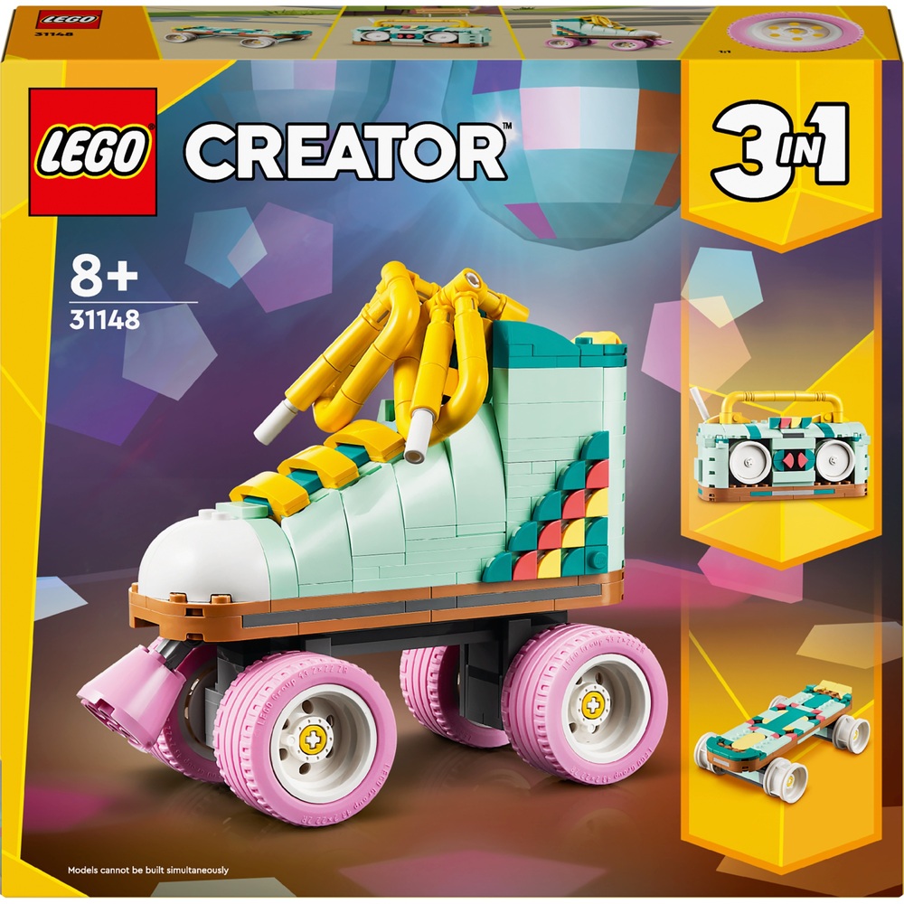 LEGO Creator 31148 3-in-1 Retro-Rollschuh- und Spielzeug-Skateboard-Set