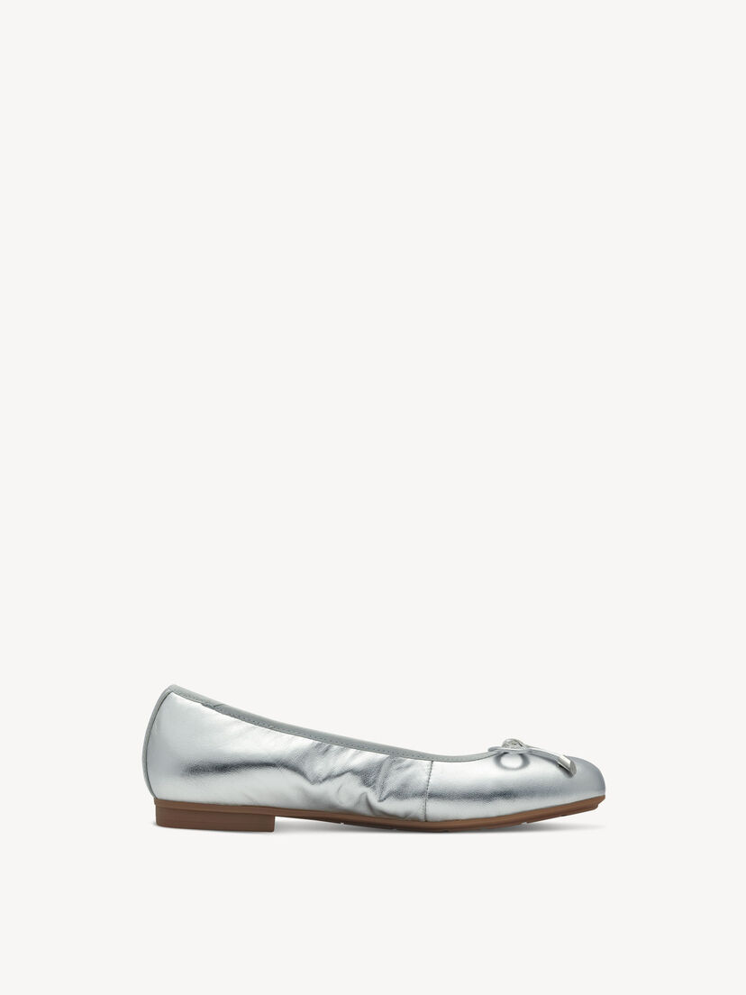 Leren Ballerina - metallic