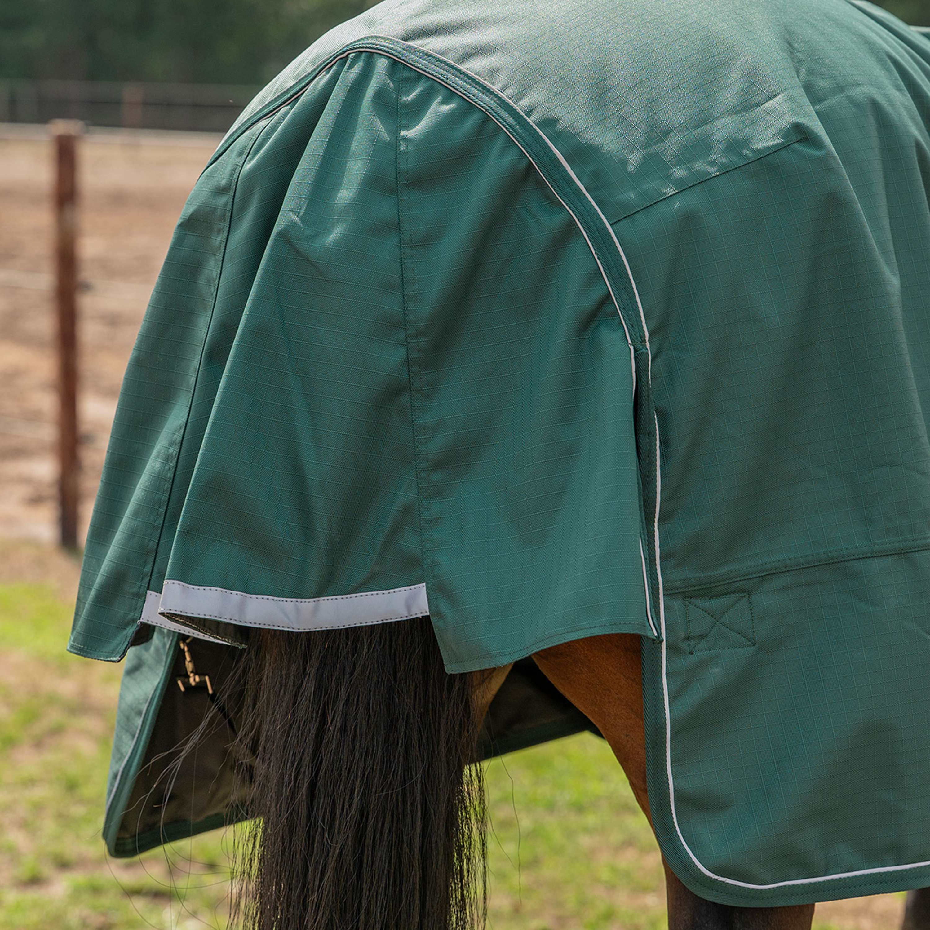 Agradi Horse Outdoordeken 1200D 300gr Reflecterende Bies Groen