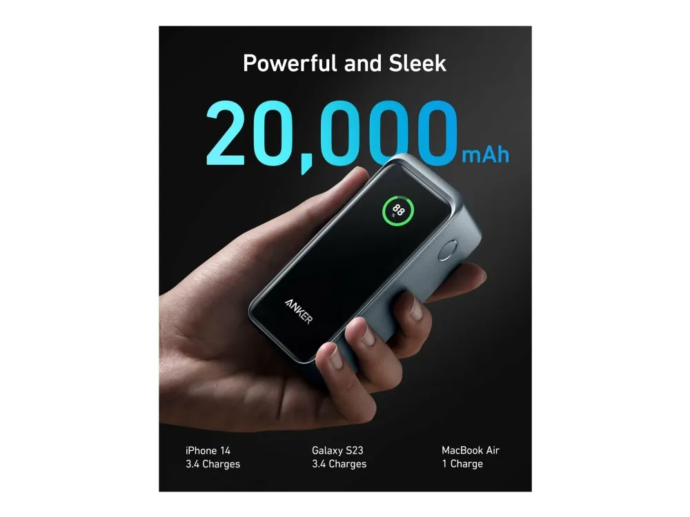 Anker Prime - Powerbank - 5 / 9 / 10 / 12 / 15 / 20 V - 200 Watt - 20000 mAh