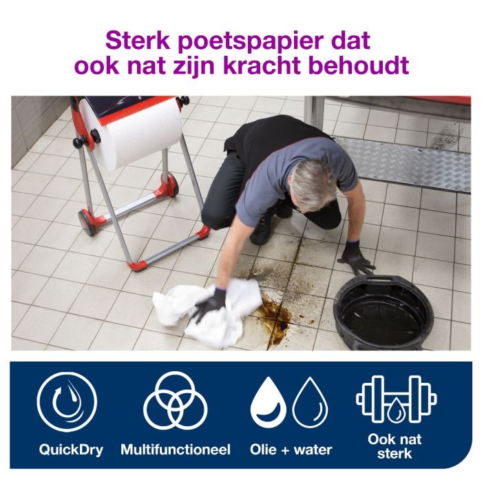 Tork 130062 W1 W2 2rollen Advanced wiper 430 Performance 2laags wit 170 mtrx24 cm 2x500 vel (130062)