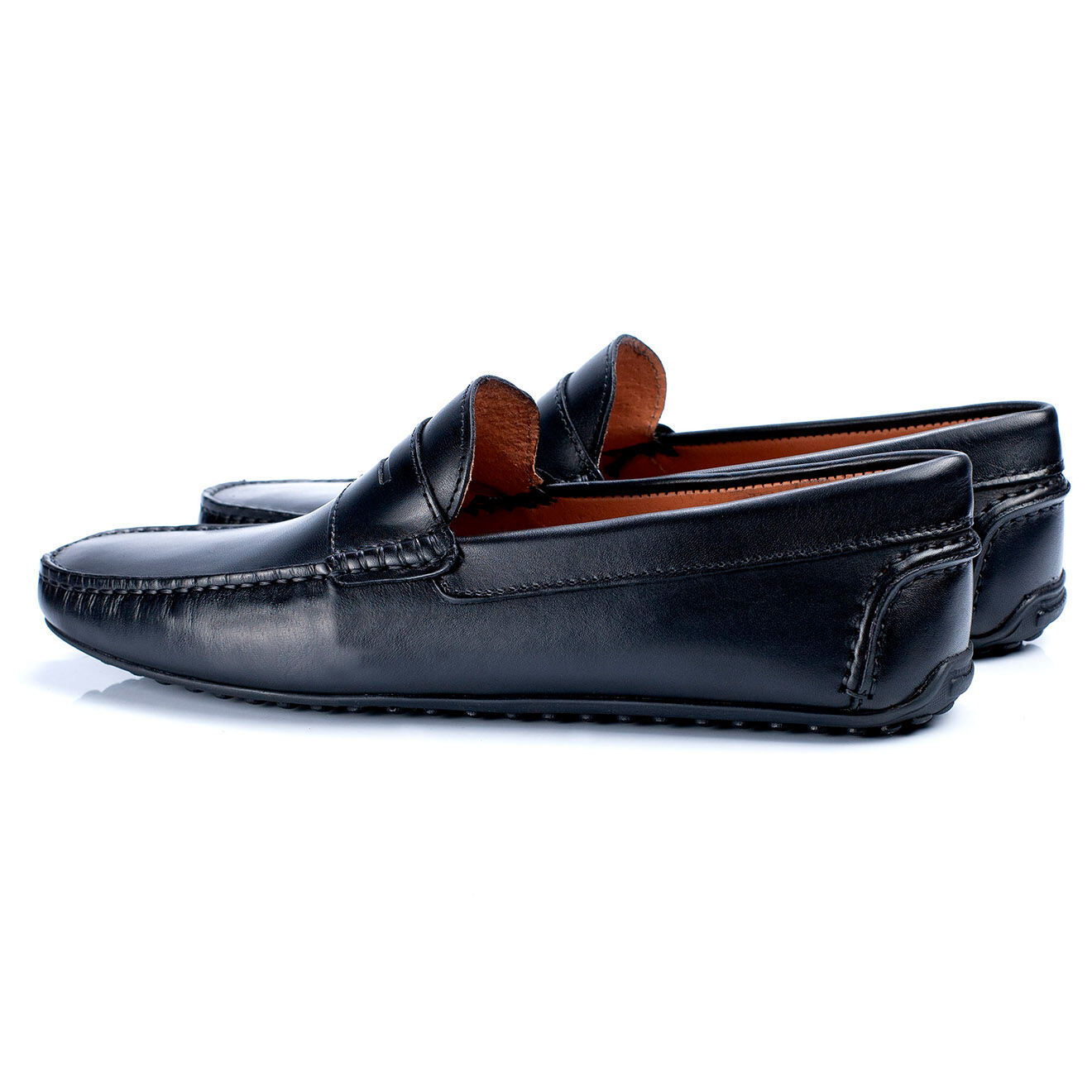 Caramelo Mocassins en Cuir noirs