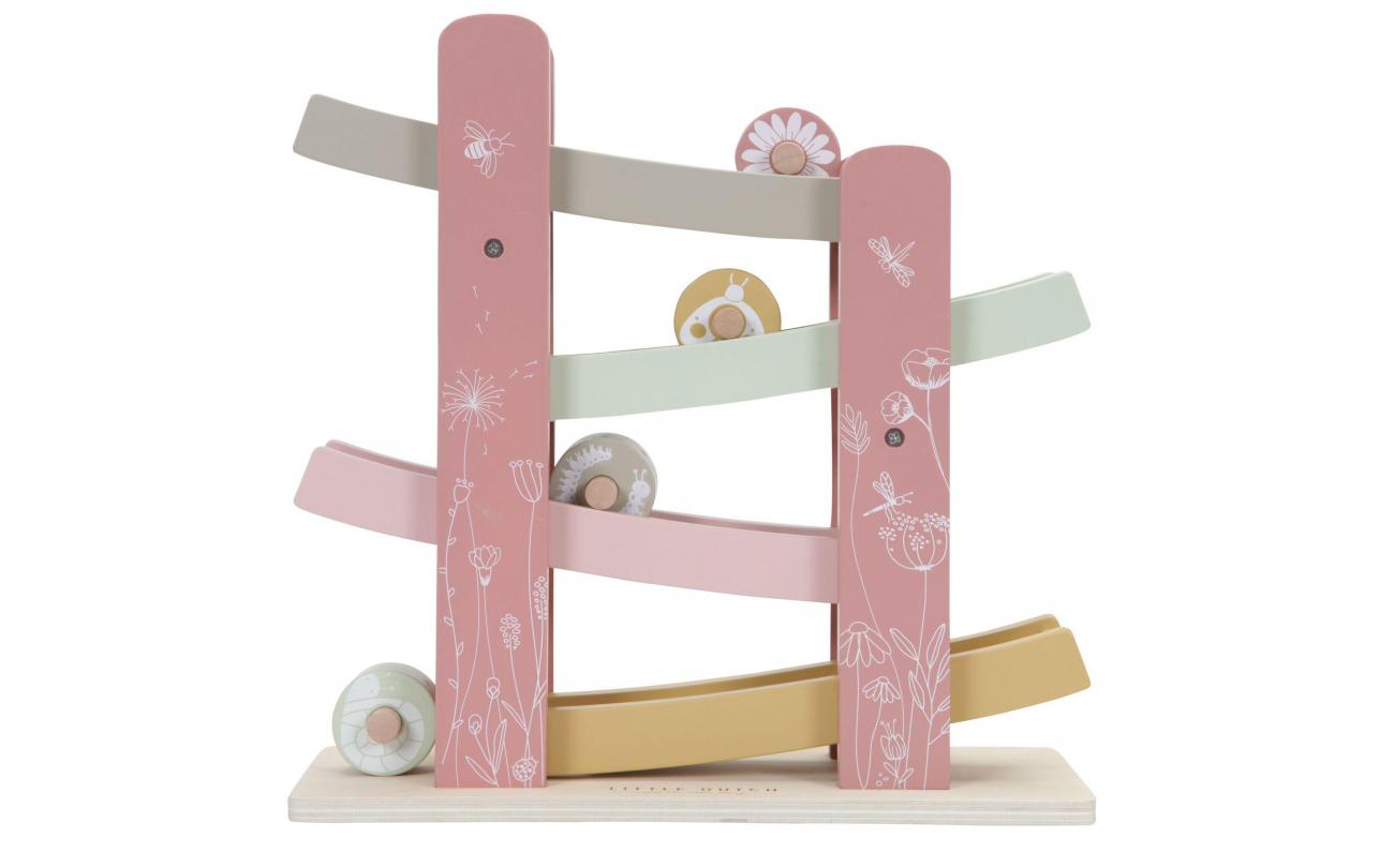 Little Dutch Houten Rollerbaan Wild Flowers met 4