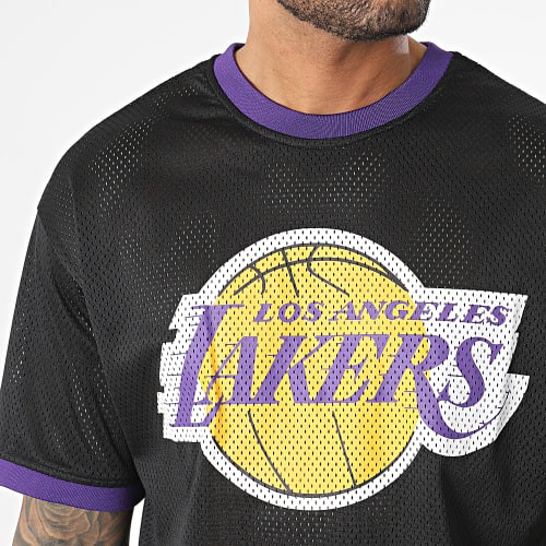 Tee Shirt NBA Team Logo Mesh Los Angeles Lakers 60357111 Noir