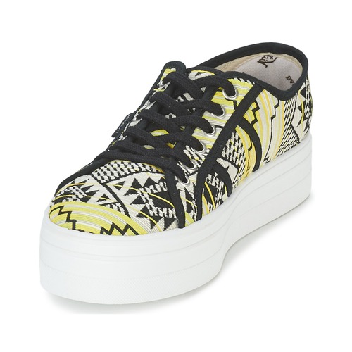 Victoria - BASKET ETNICO PLATAFORMA - Noir / Jaune