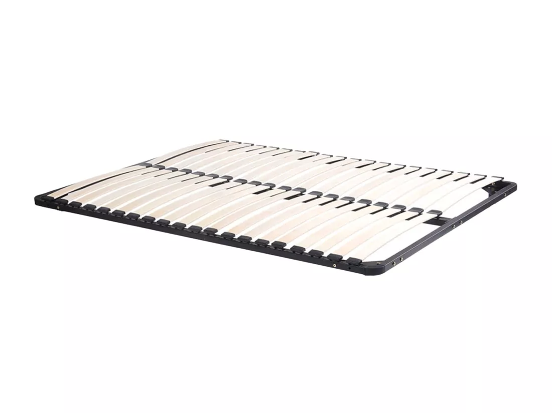 Lit avec chevets 140 x 190 cm - Coloris : Naturel et blanc + Sommier + Matelas - PELORVA